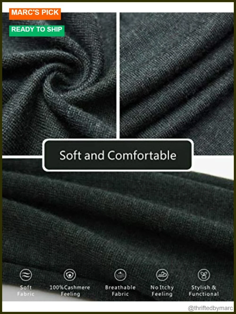 Men's 100% Merino Wool Scarf & Beanie Set